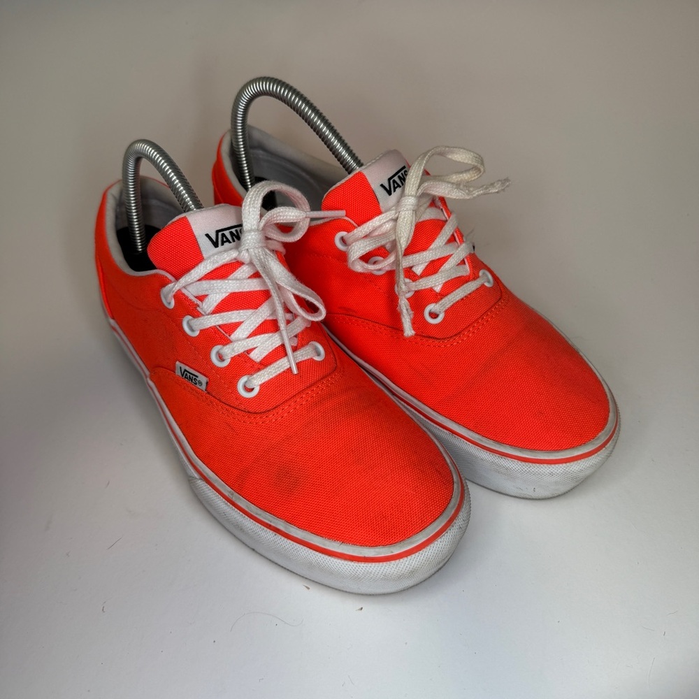 Vans Bright Coral Orange Canvas Sneakers Women’s Size 9